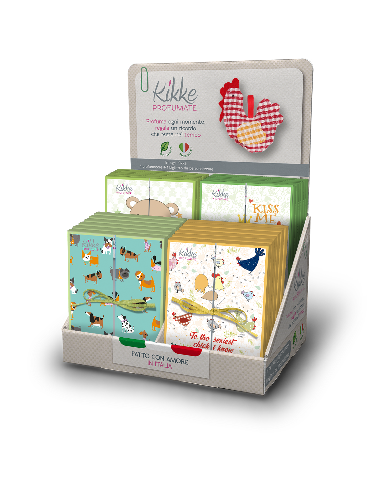 Espositore da banco collezione GLI ANIMALI da 24pz con 4 soggetti